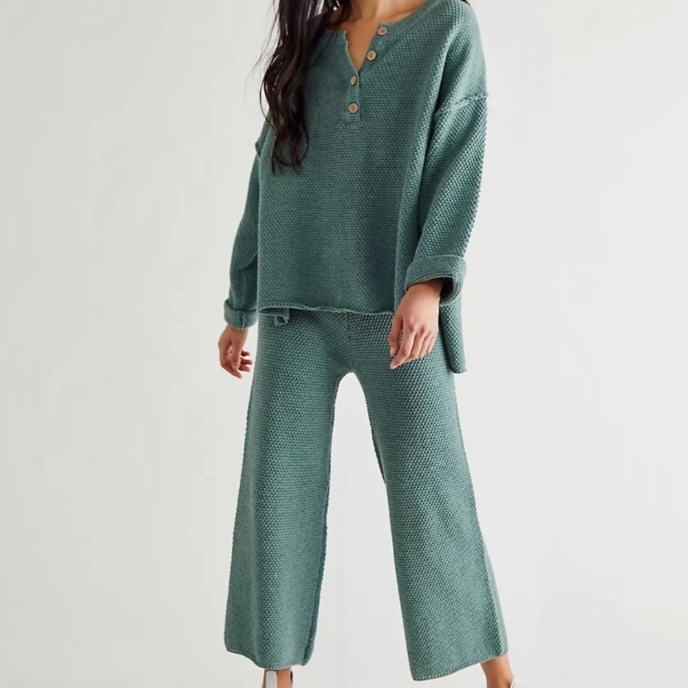 Free People Hailee Sweater Set in green (sold out color)